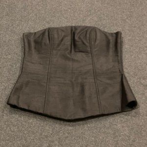 Raw Silk Black Corset